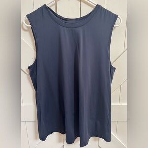 Athleta Sunlover UPF Split Back Tank Top Navy Size Medium